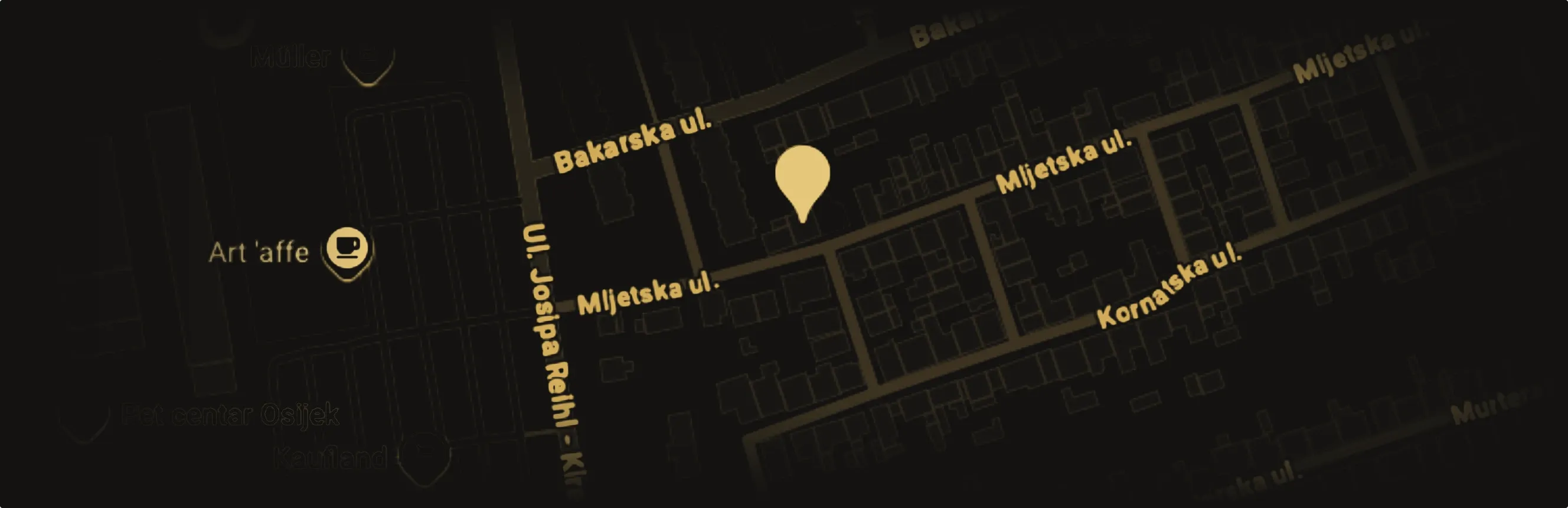 Karta lokacije — Mljetska 101, Osijek